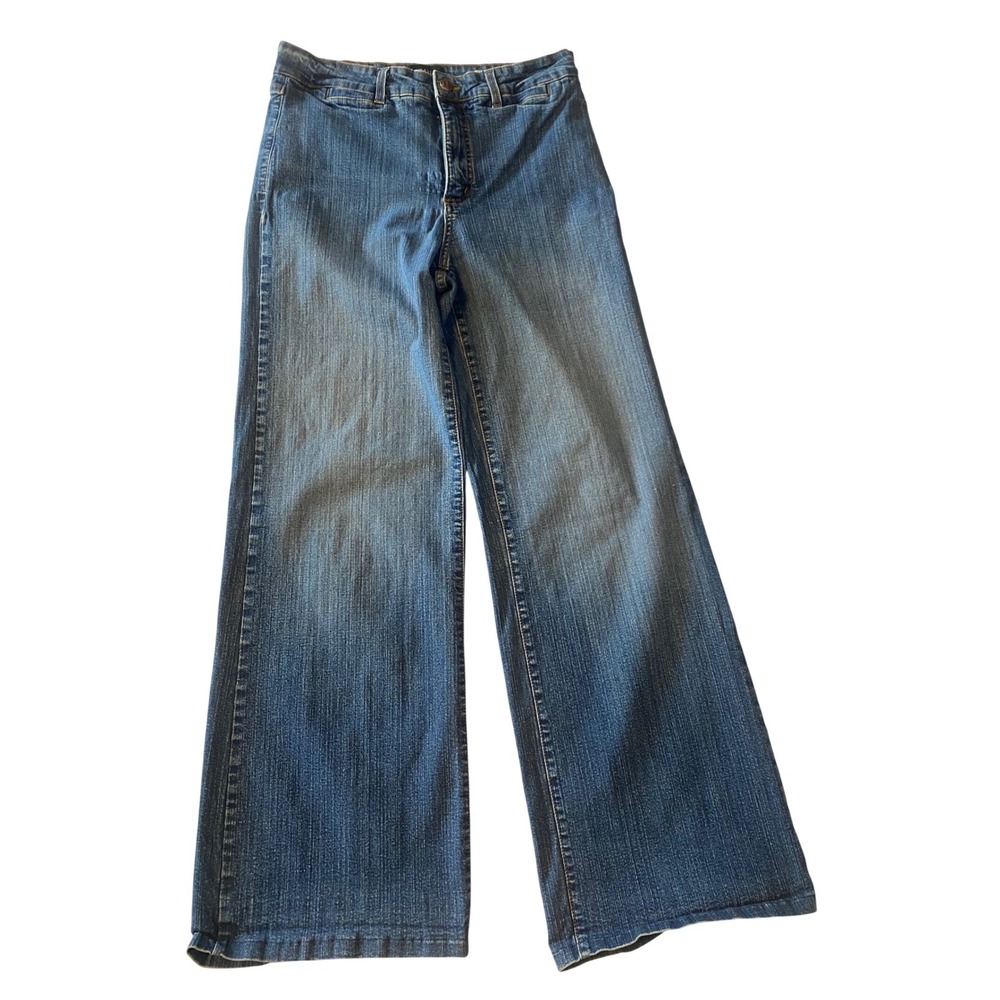 NYDJ‎ Not Your Daughters Jeans Women's  Size 8 Blue Wide Leg High Rise Denim